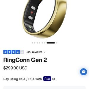 RingConn Gen 2 Gold Size 10
